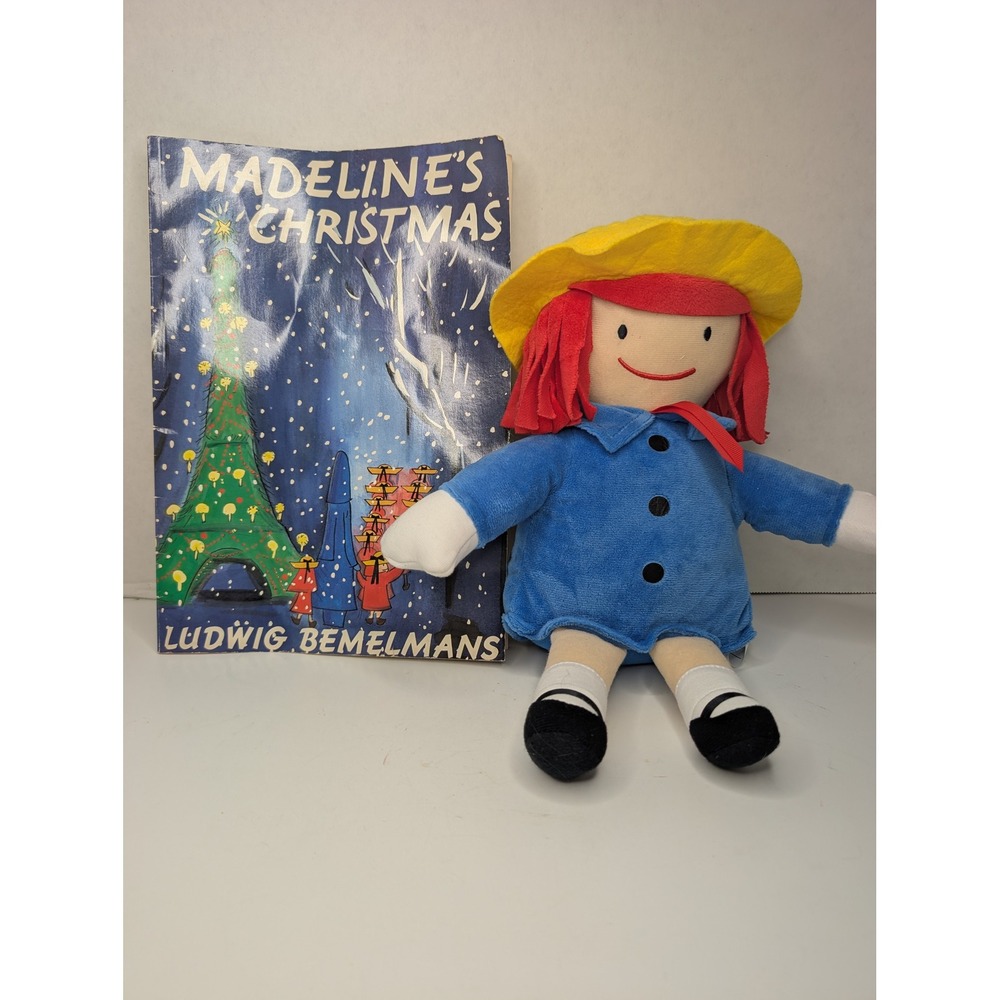 Madeline Plush Doll and Madeline's Christmas Book Set Ludwig Bemelmans Troll new